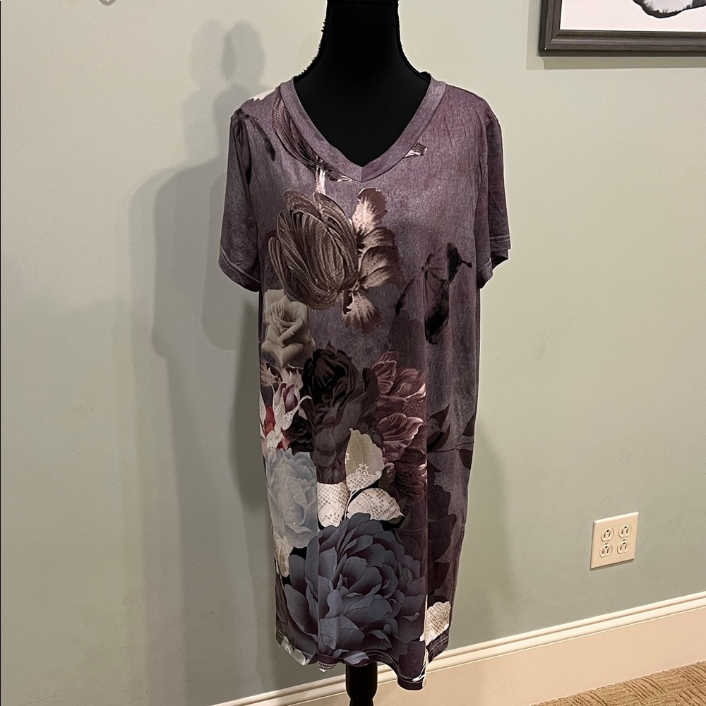 Elegant Floral Women's Pajama Dress